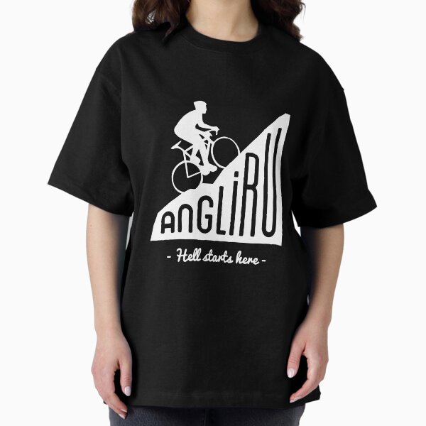 Aperçu de l'œuvre Ascension d'Angliru "L'enfer commence ici" cyclisme Vuelta España créée et vendue par orinemaster.