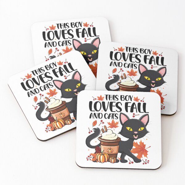 Item preview, This Boy Loves Fall And Cats Tis The Season For Autumn designed and sold by GravitiTees.