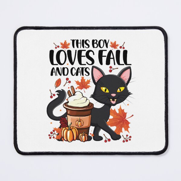 Item preview, This Boy Loves Fall And Cats Tis The Season For Autumn designed and sold by GravitiTees.