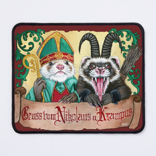 Item preview, Ferret Krampus and St Nick designed and sold by SierraTiegsArt.