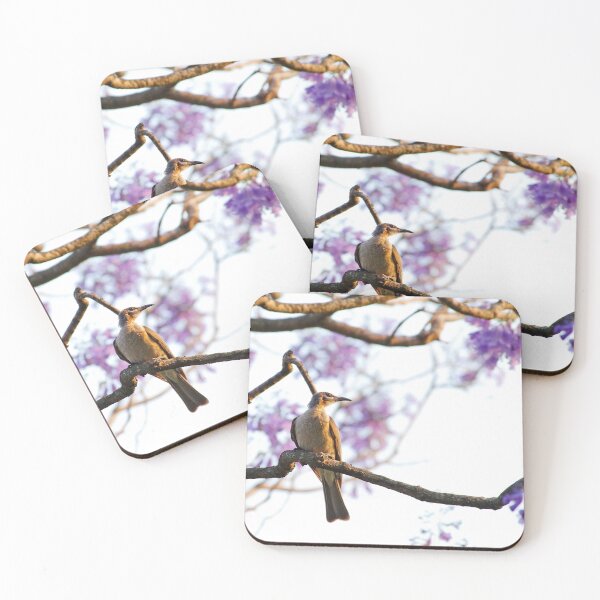 Item preview, Grey bird & Jacaranda.  designed and sold by Penny Kittel.