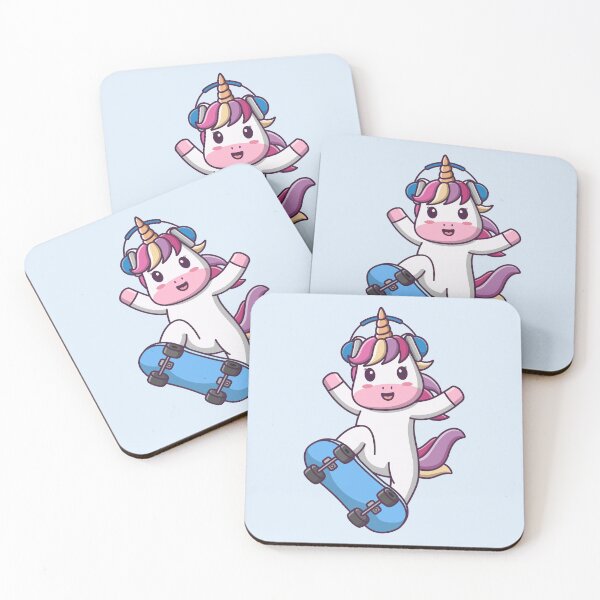 Item preview, Cute Unicorn on skateboard designed and sold by Berryl09.