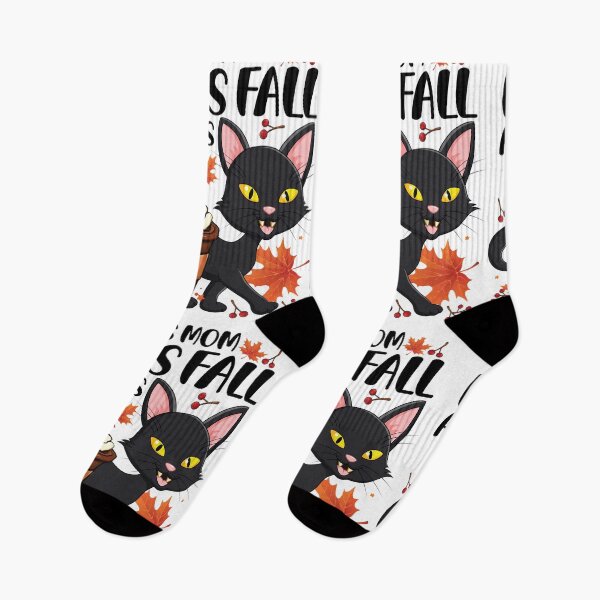 Item preview, This Mom Loves Fall And Cats Tis The Season For Autumn designed and sold by GravitiTees.