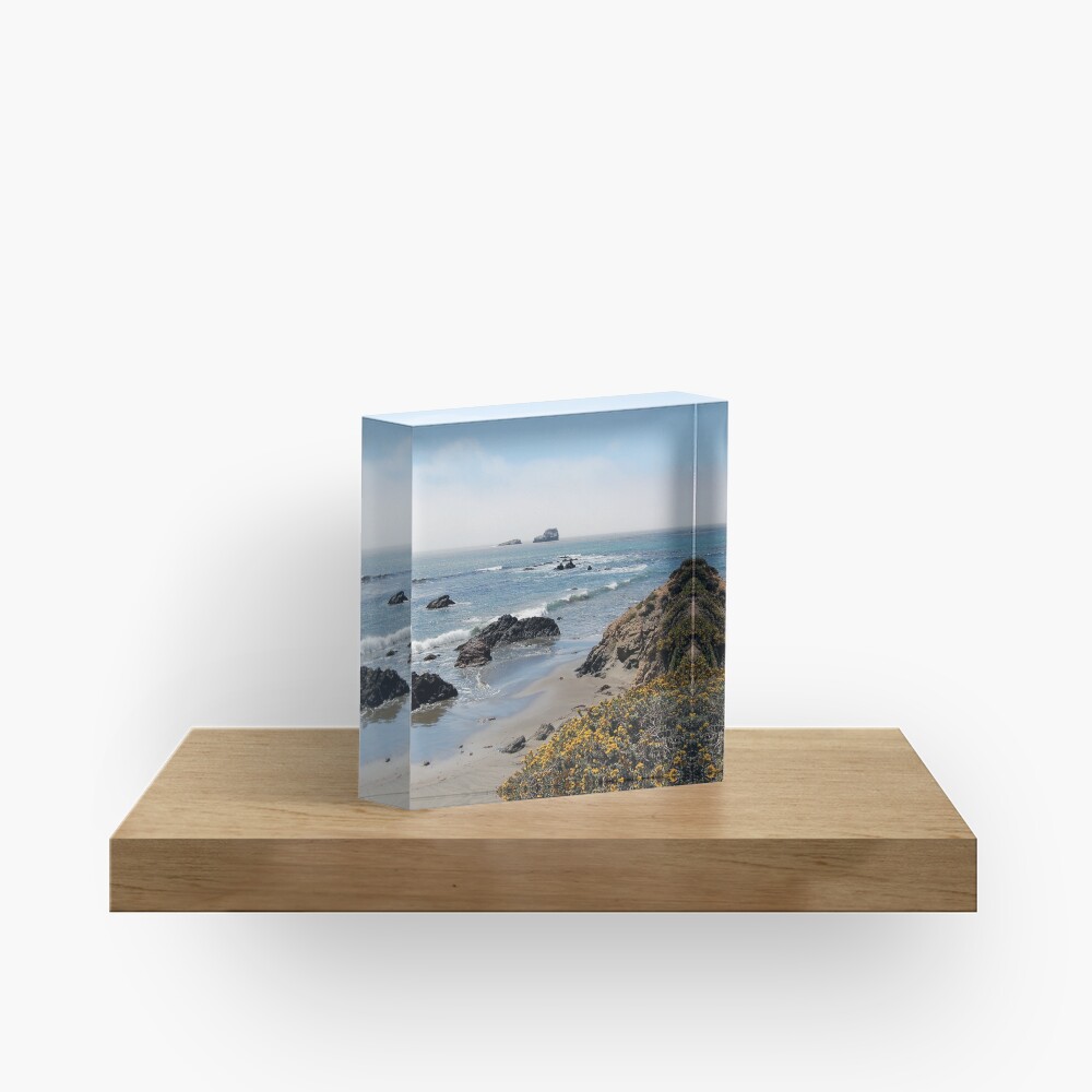 Fog Rolling Coastal Acrylic Block