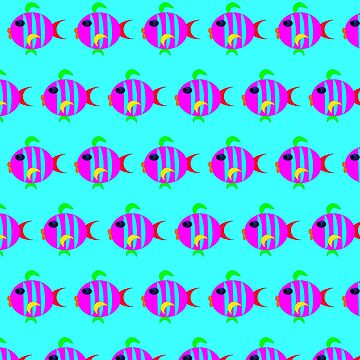 Artwork thumbnail, Little fish pattern by Silvia Ganora