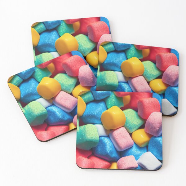 Item preview, Close Up Of Sweet Colorful Marshmallows – Midjourney Art designed and sold by MadeByRobots.