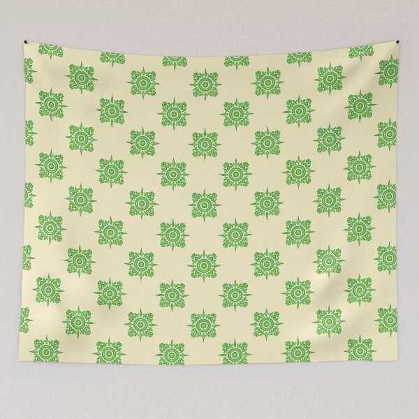 Item preview, Thai pattern seamless 005 Green Yellow designed and sold by NUDIDUDITHAI.