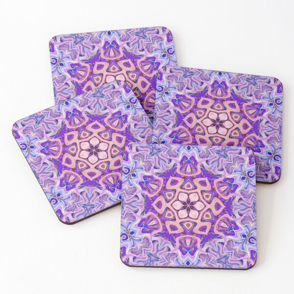 Item preview, Boho Vibes Abstract Mandala Maximalism Hippie Style Eclectic Mix of Blue Lilac Pink Purple 13 of 16 designed and sold by Beachy.