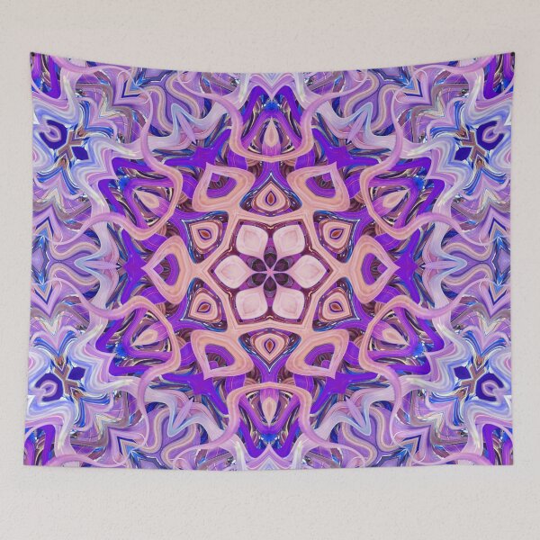 Item preview, Boho Vibes Abstract Mandala Maximalism Hippie Style Eclectic Mix of Blue Lilac Pink Purple 13 of 16 designed and sold by Beachy.
