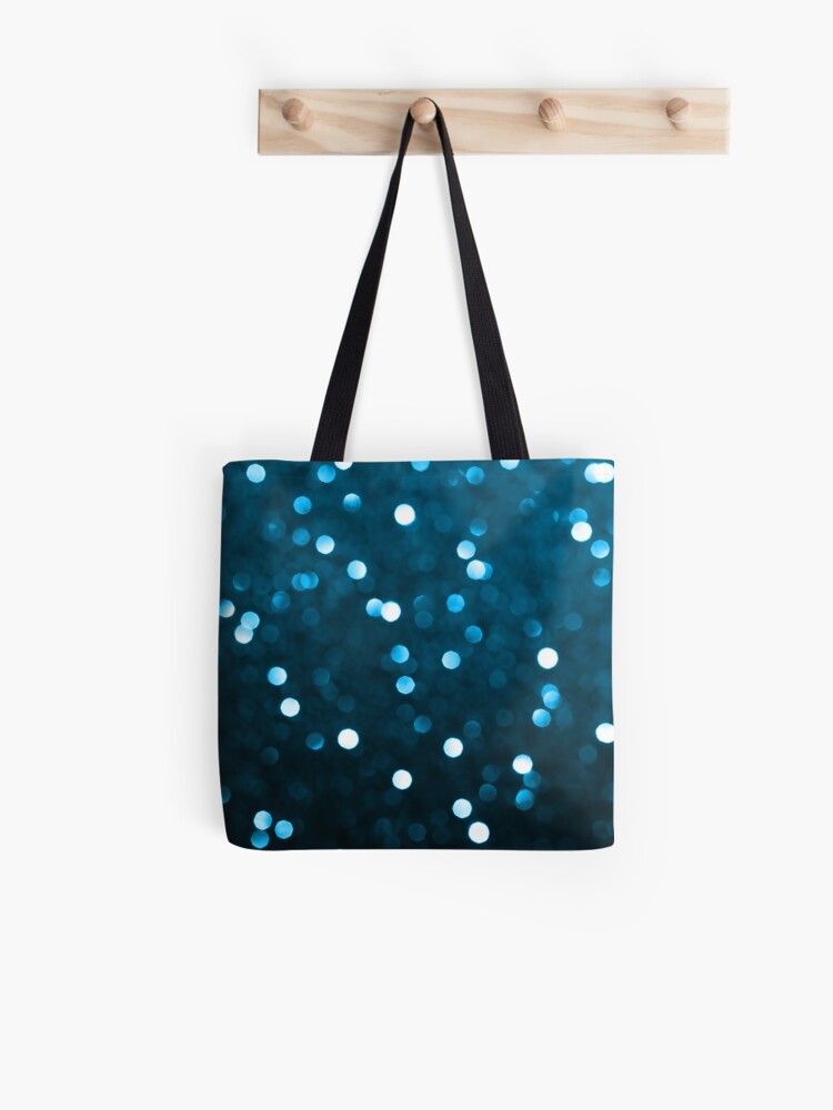 blue sparkly bag