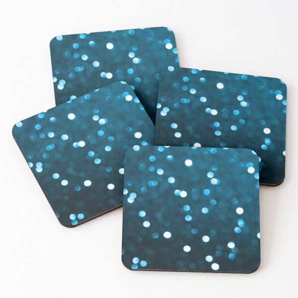 Item preview, Cyan Blue Sparkly Bokeh Abstract photo  designed and sold by PLdesign.