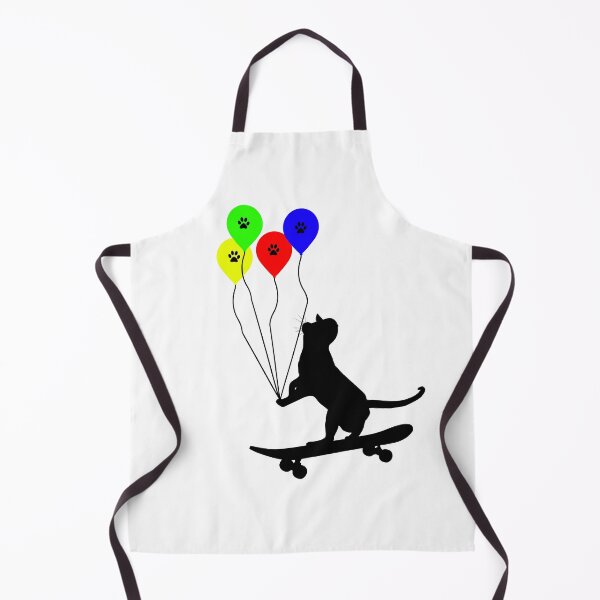 Item preview, Colorful Ballon & skateboarding cat designed and sold by UniqueDesignHub.