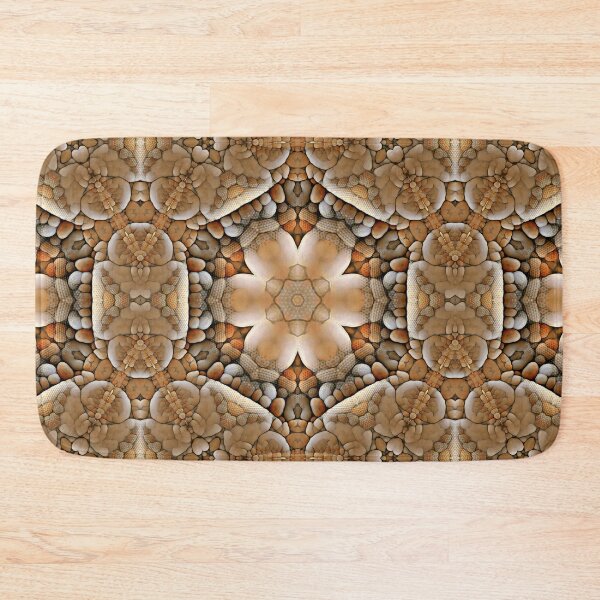 Item preview, simple pebble hexagonal pattern and design in natural colours designed and sold by mister-john.