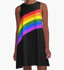 LGBT Rainbow Stripes A-Line Dress