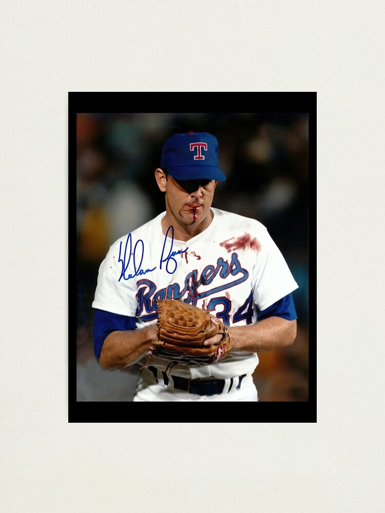 Nolan Ryan Bloody Lip Face Photographic Print for Sale by