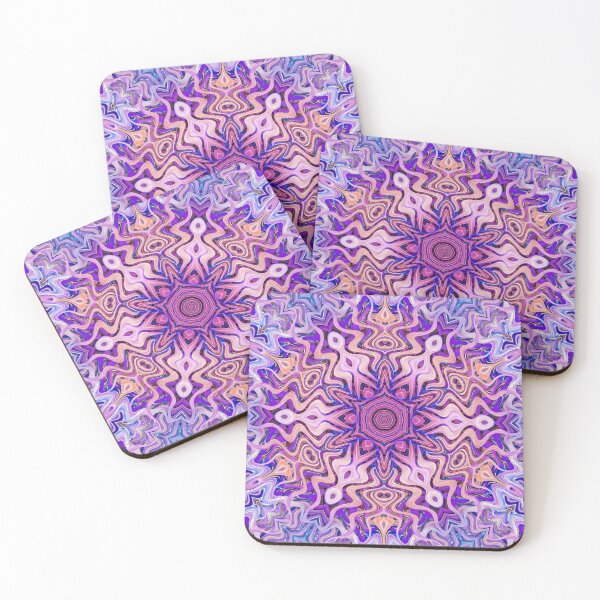 Item preview, Boho Vibes Abstract Mandala Maximalism Hippie Style Eclectic Mix of Blue Lilac Pink Purple 14 of 16 designed and sold by Beachy.