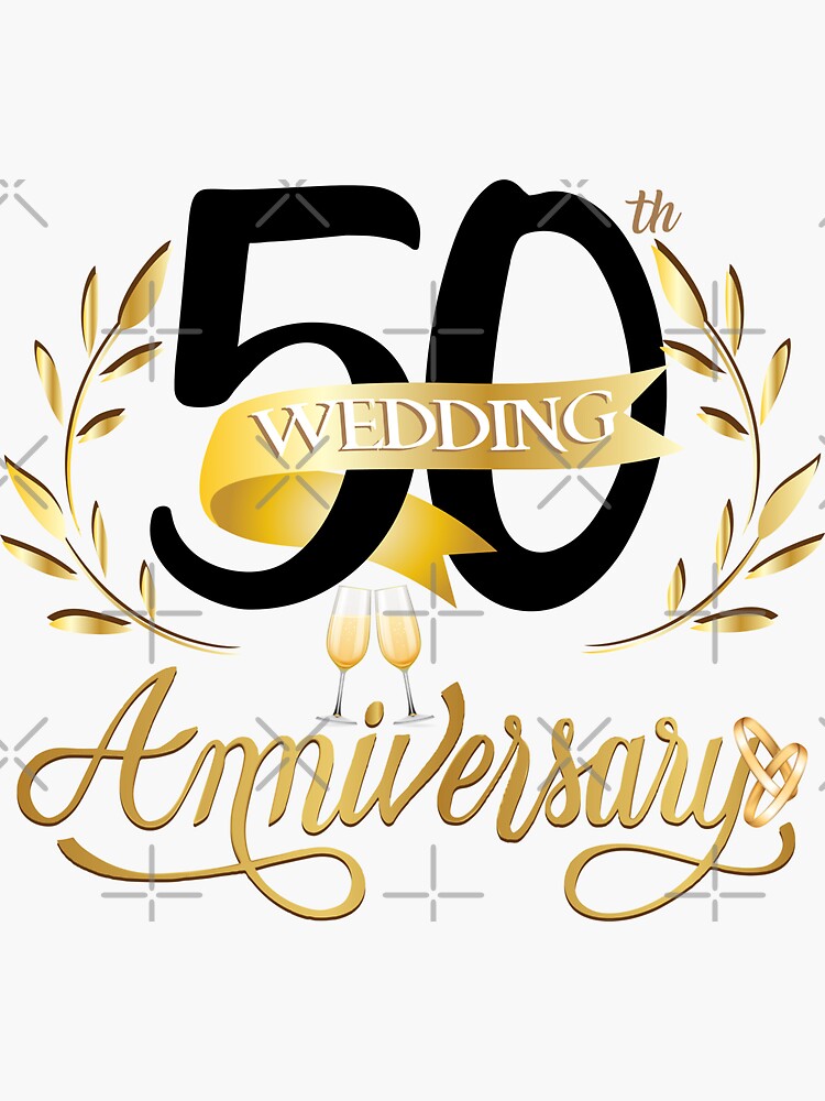 50 aniversario de bodas de oro' Pegatina