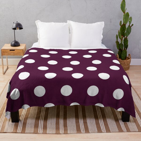 Item preview, Classic Polka Dot Pattern_White Chic Violet Dark Purple Strong Purple Fuchsia designed and sold by mimihuang creations.