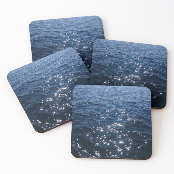 Item preview, Sparkly Deep Blue Sea Waves water shiny summer glittering sun designed and sold by PLdesign.
