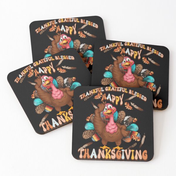 Item preview, Thankful Grateful Blessed Happy Thanksgiving Turkey designed and sold by worldmodi.