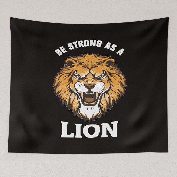Item preview, Be Strong As A Lion - motivational quote designed and sold by latelierdechris.