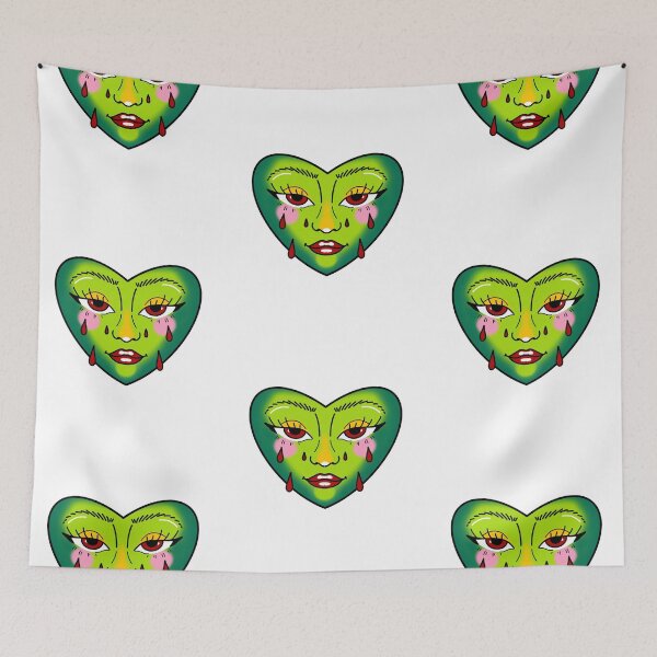 Item preview, Crying Blood Tears Heart Green cute gift designed and sold by AnanasArt.