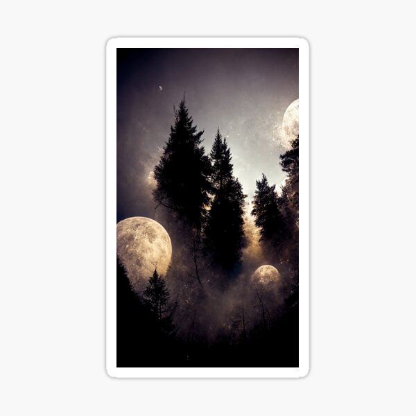 Moon Forest Sticker