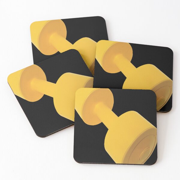 Item preview, Barbell Sports equipment Physical fitness, Yellow dumbbell designed and sold by AUDREZENBERGER.