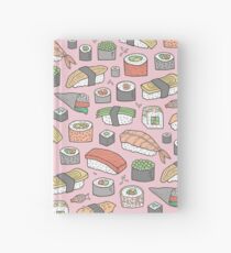 Sushi auf Rosa Notizbuch