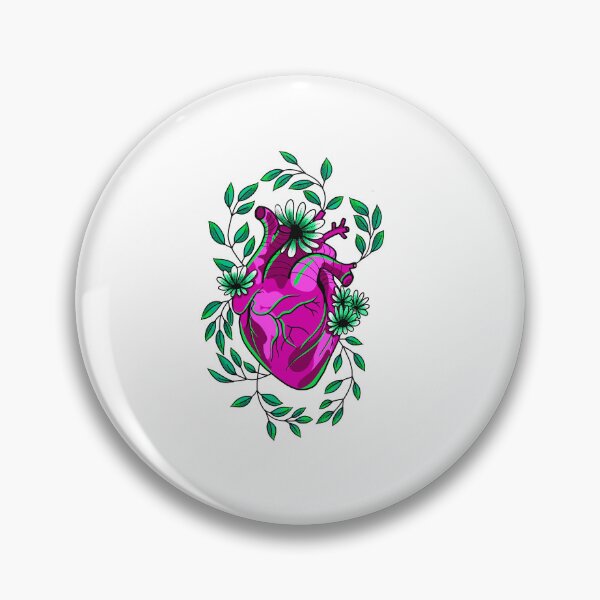 Item preview, electric pink and green witchy anatomically correct heart cute gift designed and sold by AnanasArt.