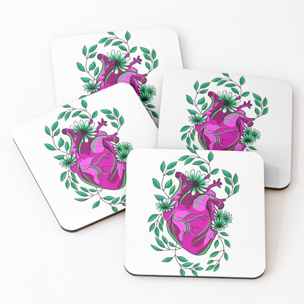 Item preview, electric pink and green witchy anatomically correct heart cute gift designed and sold by AnanasArt.