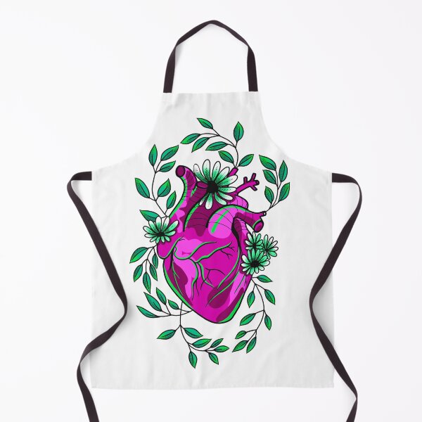 Item preview, electric pink and green witchy anatomically correct heart cute gift designed and sold by AnanasArt.
