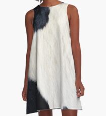 Cowhide Black and white A-Line Dress