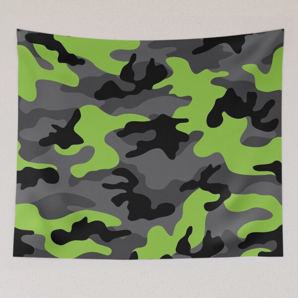 Item preview, Dark Camouflage - Lime Green designed and sold by Rainbows Galore.