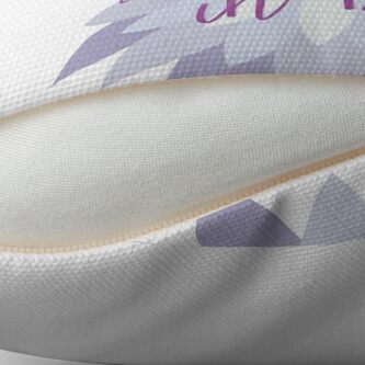 Alternate view of Namast'ay in bed - Purple Throw Pillow