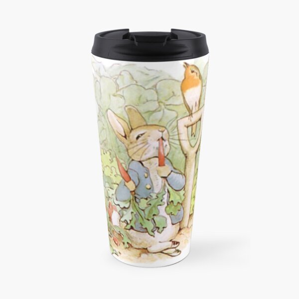 PETER RABBIT, Nursery Characters, Peter Rabbit, eating radishes, The Tale of Peter Rabbit. Travel Mug