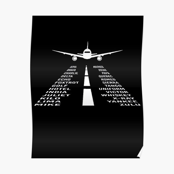 Airplane Phonetic Alphabet | Pilot Gift Poster
