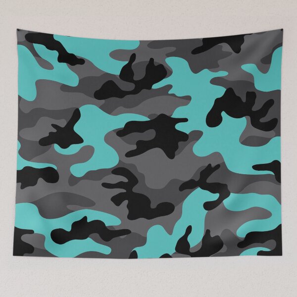 Item preview, Dark Camouflage - Teal designed and sold by Rainbows Galore.