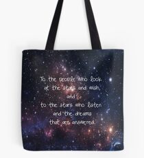 The stars who listen. Tote Bag