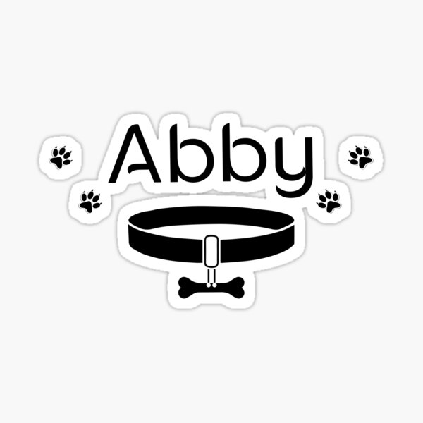 "ABBY Pet's Name My girl dog name is ABBY ABBY dog's Name" Sticker