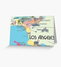 Los Angeles - Map Greeting Card