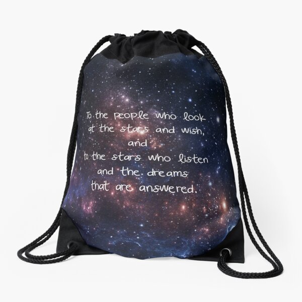 The stars who listen. Drawstring Bag