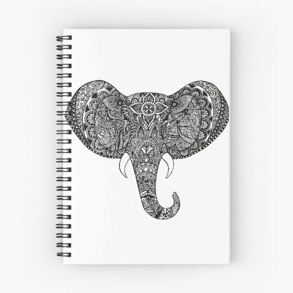 Item preview, Elephant Zentangle designed and sold by Carina Kay.