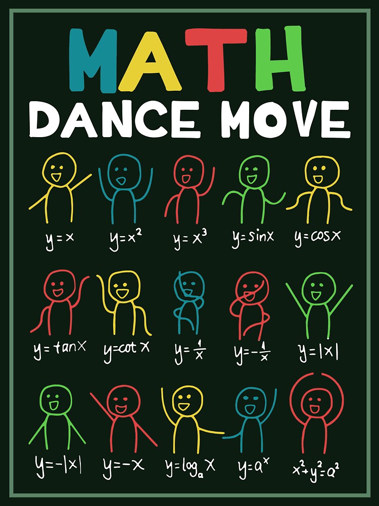 "Math Graph Math Teacher Loves Mathematics Math Dance Move" Sticker for Sale by kuenzisedtalz10