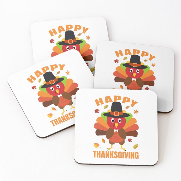 Item preview, Funny cute colorful Happy Thanksgiving Day illustrations with turkey designed and sold by GraphicDream.