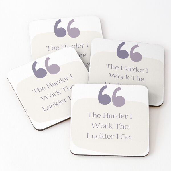 Item preview, the harder i work the luckier i get designed and sold by noha alzohbi.