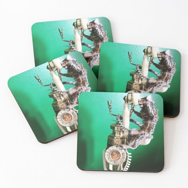 Item preview, Monkey on a rotary phone designed and sold by camillecurious.