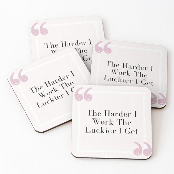 Item preview, the harder i work the luckier i get designed and sold by noha alzohbi.