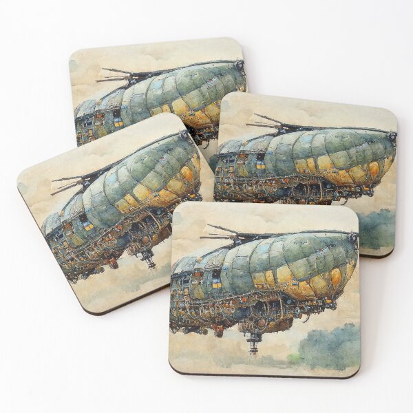 Item preview, Steampunk flying ship designed and sold by AM FineArtPrints.
