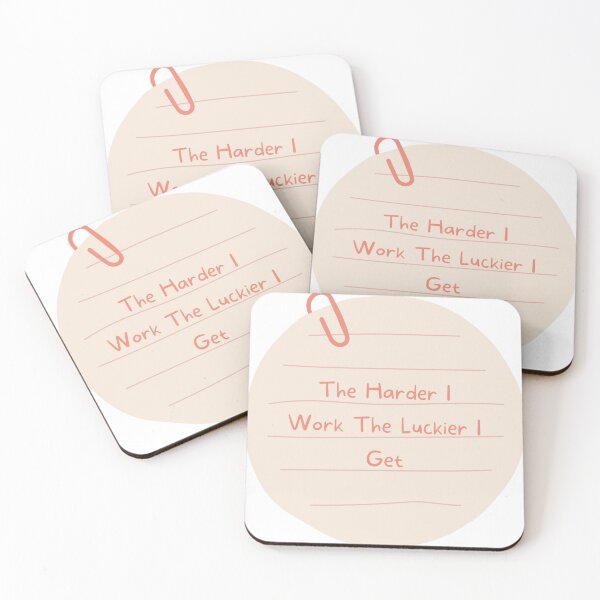 Item preview, the harder i work the luckier i get designed and sold by noha alzohbi.